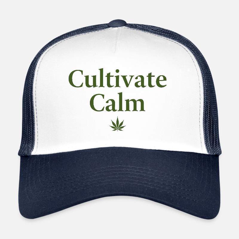Cultivate Calm Hemp Cannabis Saying Trucker Cap