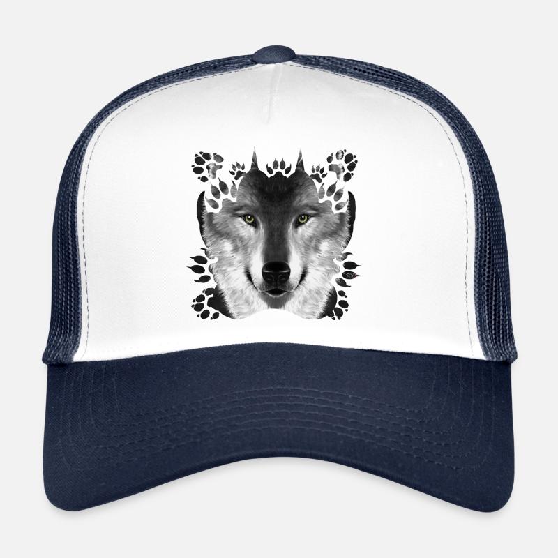 Wolf - Trucker Cap - Weiß/Navy