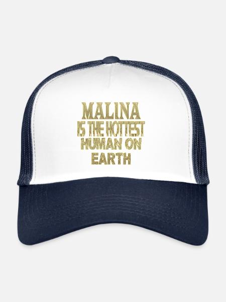 Malina - Casquette trucker  - blanc/marine - Devant
