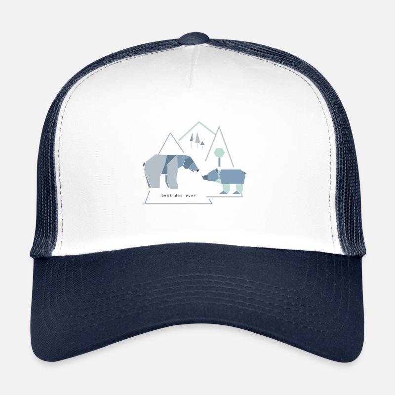Best Dad Bears Father Father's Day - Trucker Cap - white/navy