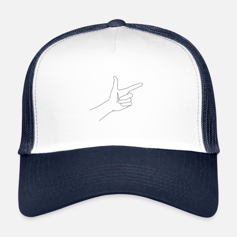 Geste de main Dessinés minimaliste Montrer Casquette trucker 