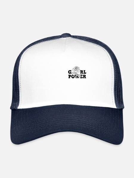 Féminisme féministe féministe - Casquette trucker  - blanc/marine - Devant