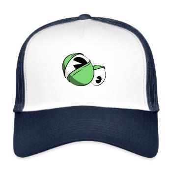 Cartoon, Eyes, Blick, Augen - Trucker Cap - Weiß/Navy - Vorne