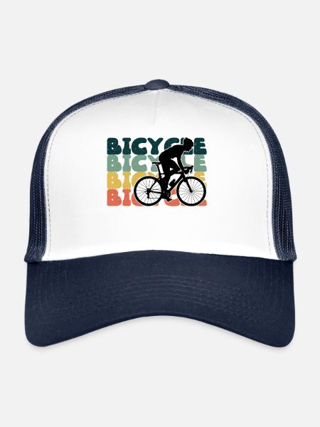 Bicycle Cycling Bicycle Tour Cycling - Trucker Cap - white/navy - Front