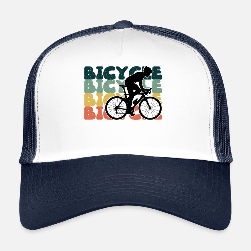 Bicycle Cycling Bicycle Tour Cycling - Trucker Cap - white/navy
