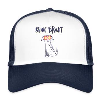 Shine bright boy girl, cute, tea dog dog - Trucker Cap - white/navy - Front