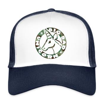 Motivation de remise en forme "BBU Camouflage Wood" - Casquette trucker  - blanc/marine - Devant