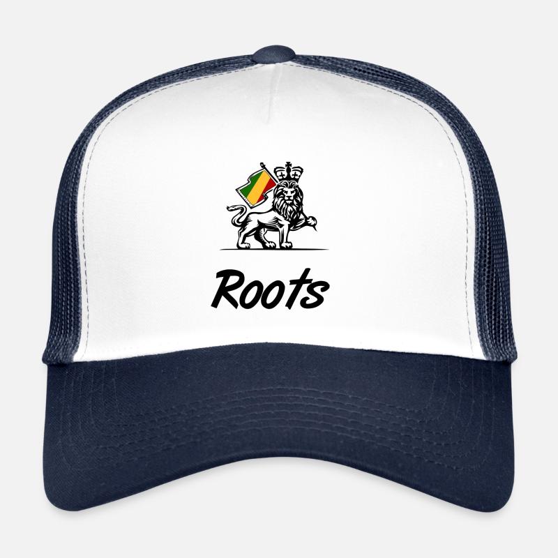 Roots Lion Loewe Reggae Rasta - Casquette trucker  - blanc/marine