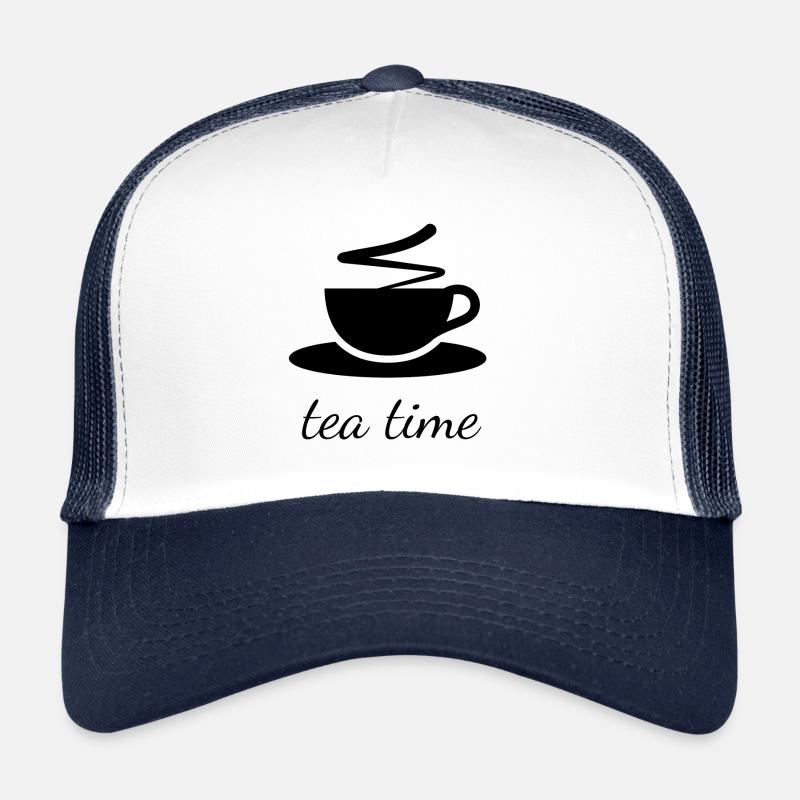 Tea Time, geschenk tee tasse becher getränk heiß Trucker Cap