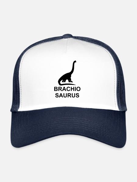 brachiosaurus - Trucker Cap - white/navy - Front
