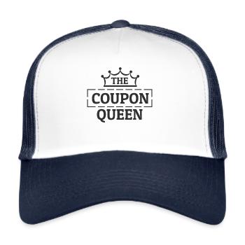 The Coupon Queen Bargain Coupons Couponing - Trucker Cap - white/navy - Front