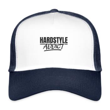 Hardstyle Merchandise | Hardstyle Addict | junkie - Trucker Cap - white/navy - Front