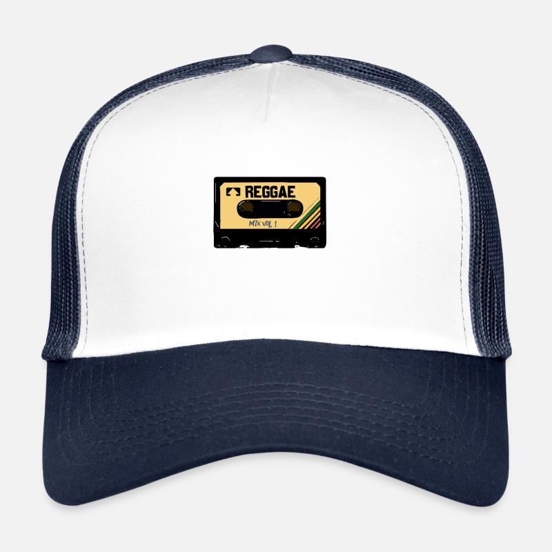 reggae kasette - Trucker Cap - Weiß/Navy