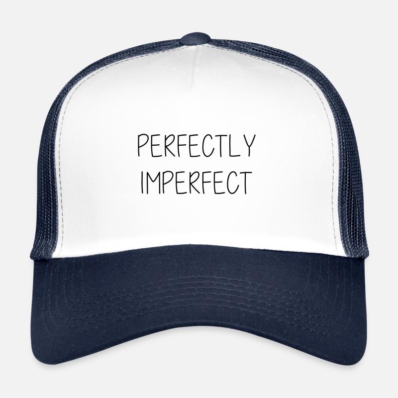 perfectly imperfect Geschenk Idee - Trucker Cap - Weiß/Navy