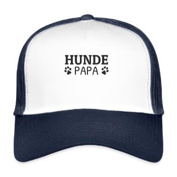 Beste Hunde Papa der Welt! Hundepapa Hundetrainer - Trucker Cap - Weiß/Navy - Vorne