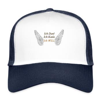 I may-I may-I want to say the wings - Trucker Cap - white/navy - Front