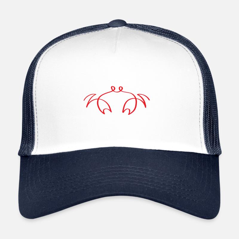 One line crab - Trucker Cap - white/navy