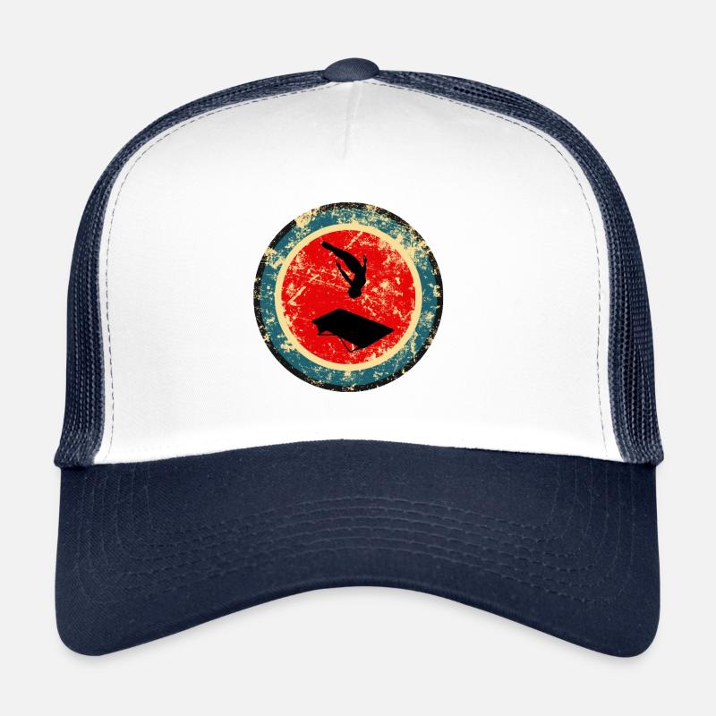 Trampoline Saut à la Trampoline - Casquette trucker  - blanc/marine