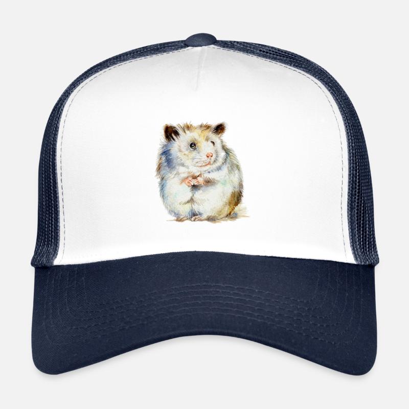 HAMSTER - der Hamster - Trucker Cap - Weiß/Navy
