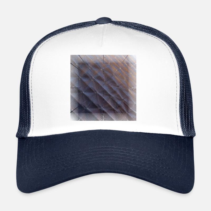 Dark angular, Dunkel Eckig. - Trucker Cap - Weiß/Navy