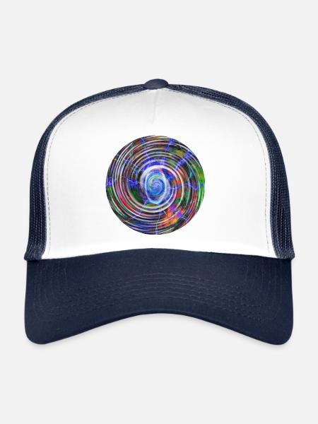 Lightning color ball, lightning color ball - Trucker Cap - white/navy - Front