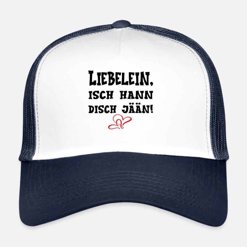 Koeln Koelsch Liebelein isch hann disch jaenn - Trucker Cap - Weiß/Navy