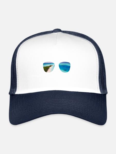 Holiday glasses - Trucker Cap - white/navy - Front