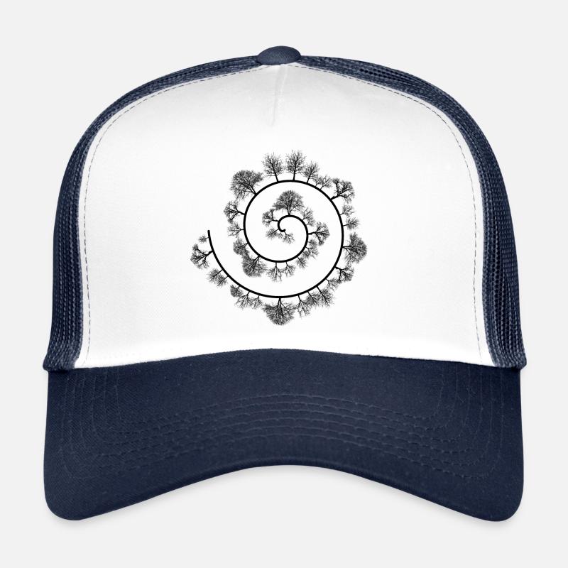 Wald Spirale - Trucker Cap - Weiß/Navy