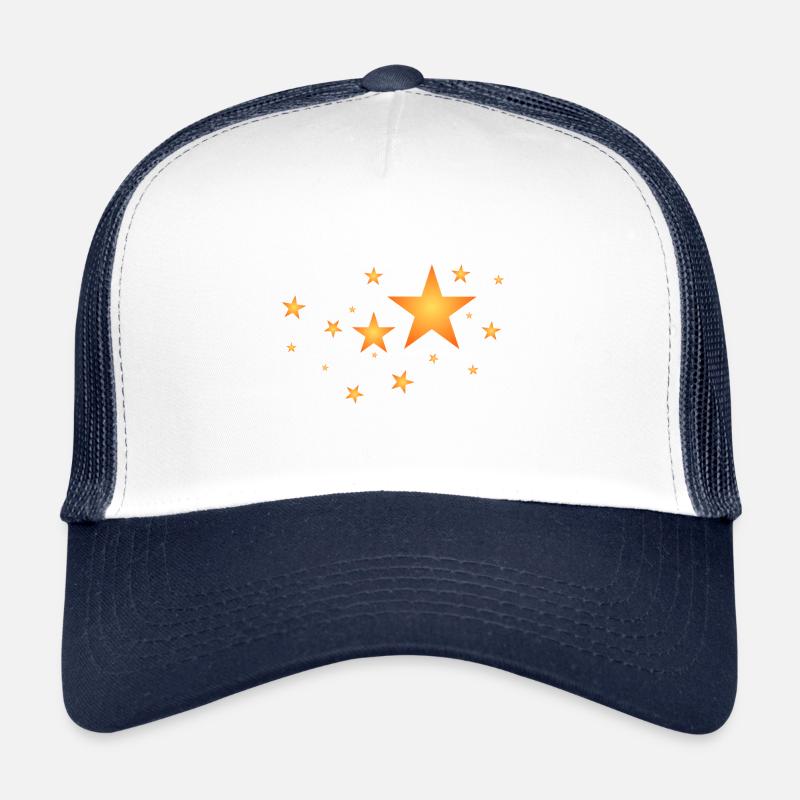 Sterne in Orange Trucker Cap