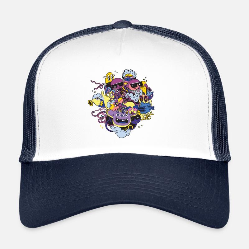 Alien Team - Trucker Cap - Weiß/Navy
