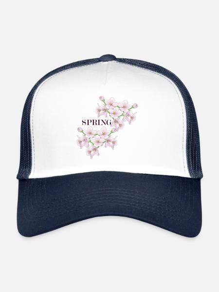 Printemps, printemps - Casquette trucker  - blanc/marine - Devant