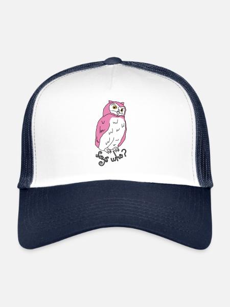 says who? - Trucker Cap - white/navy - Front
