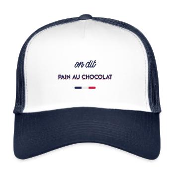 On dit pain au chocolat - Casquette trucker  - blanc/marine - Devant