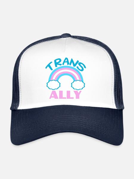 Trans Ally - Trucker Cap - white/navy - Front
