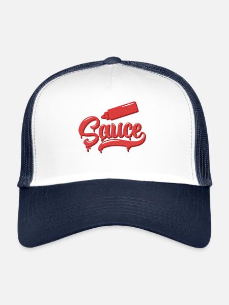 sauce - Casquette trucker  - blanc/marine - Devant