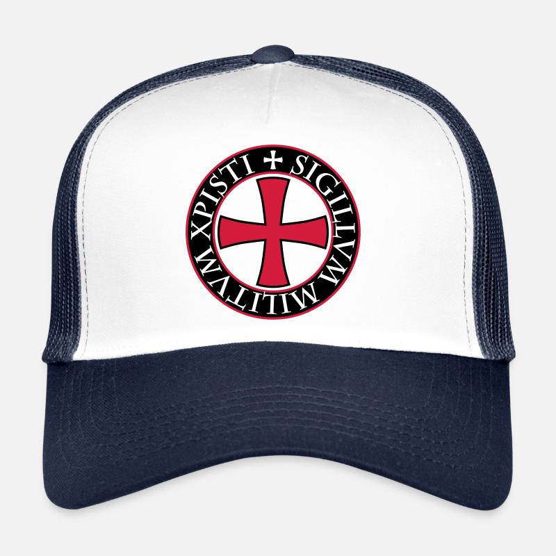 27 Templier Templer Croix Proverbe Médiéval Casquette trucker 