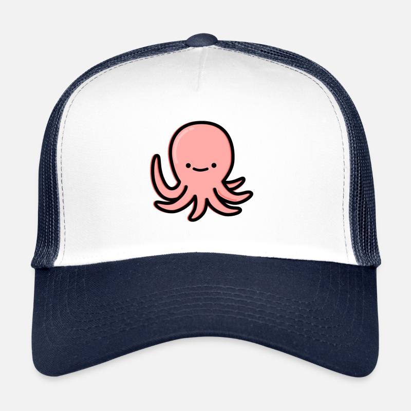 Poulpe mignon - Casquette trucker  - blanc/marine