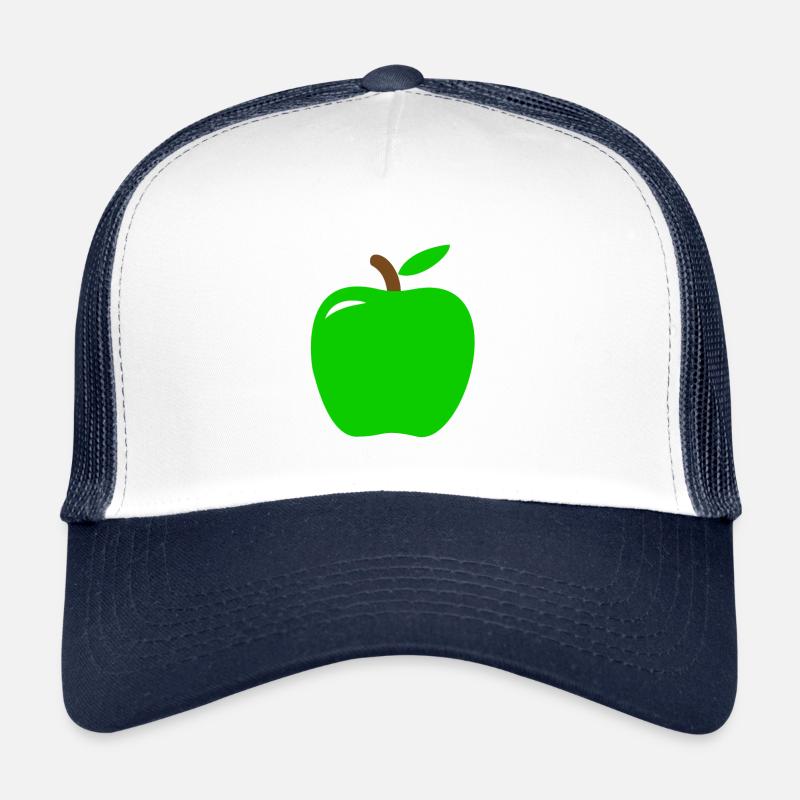 grüner Apfel - Trucker Cap - Weiß/Navy