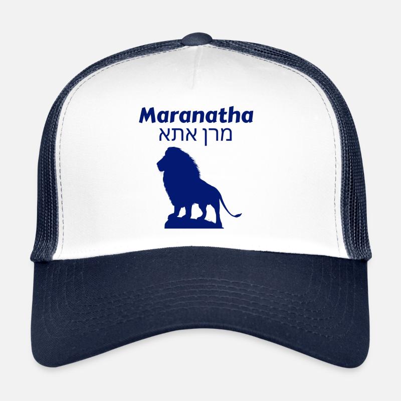 Maranatha bleu - Casquette trucker  - blanc/marine