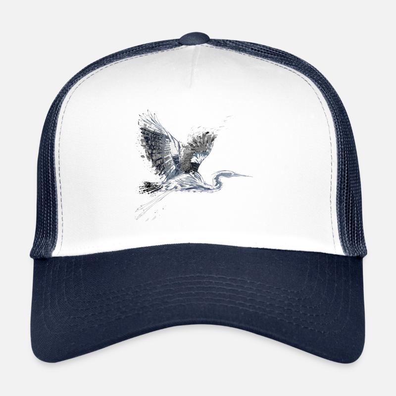 Reiher - Trucker Cap - Weiß/Navy
