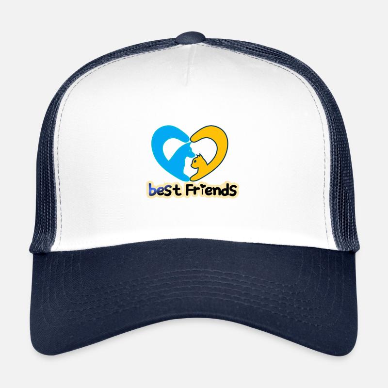 Best friends beste Freunde - Trucker Cap - Weiß/Navy