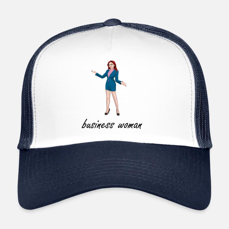Geschäftsfrau - Trucker Cap - Weiß/Navy
