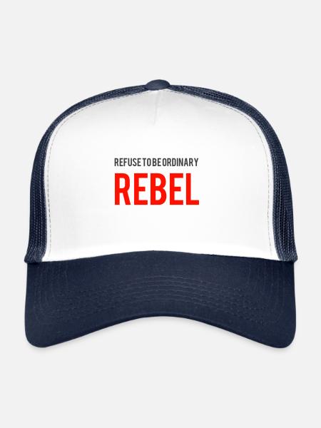 REBELLE - Casquette trucker  - blanc/marine - Devant