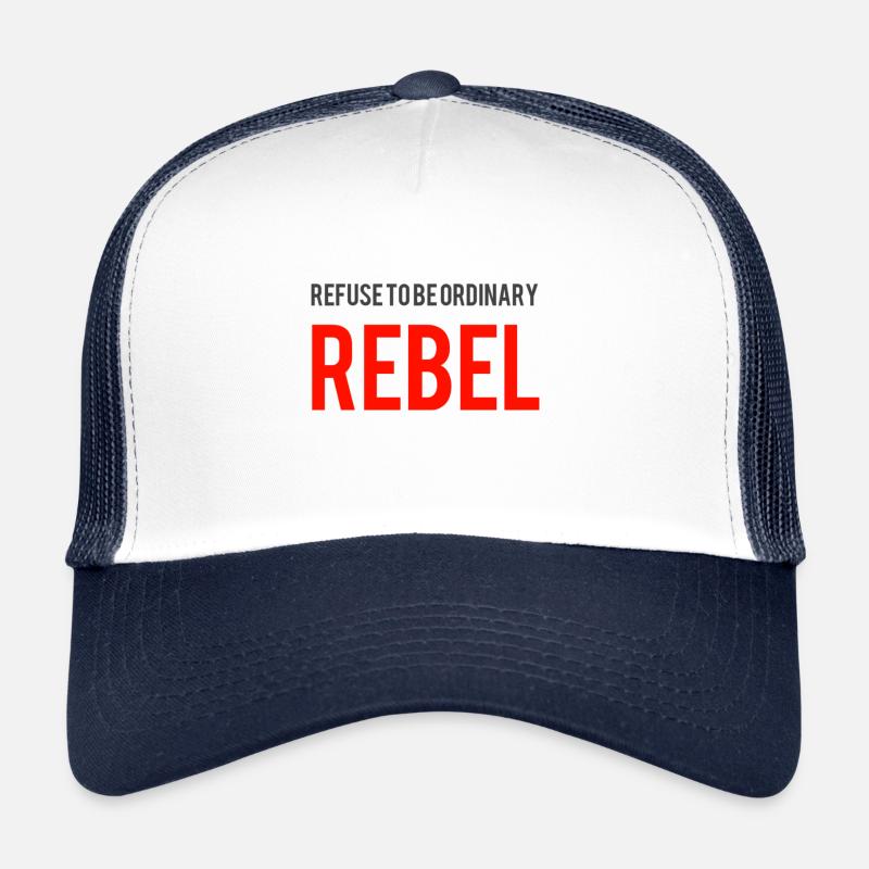 REBELLE - Casquette trucker  - blanc/marine