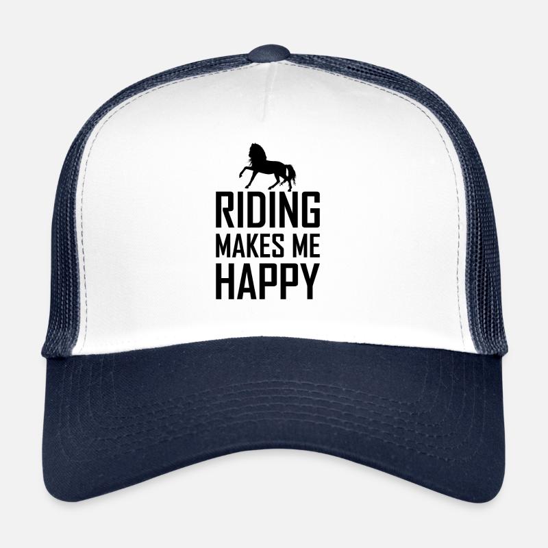 Reiten - Trucker Cap - Weiß/Navy