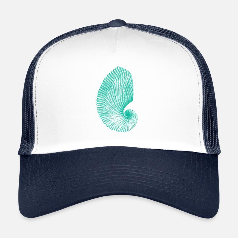 Motif d'Escargot Abstrait Teal Casquette trucker 