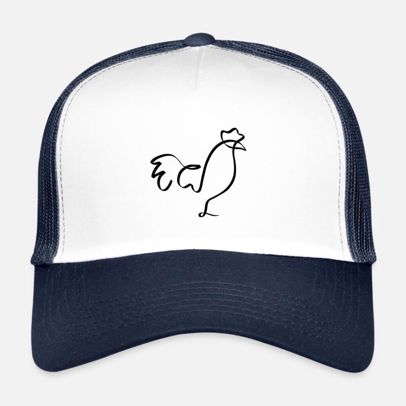 One Line Hahn schwarz Trucker Cap