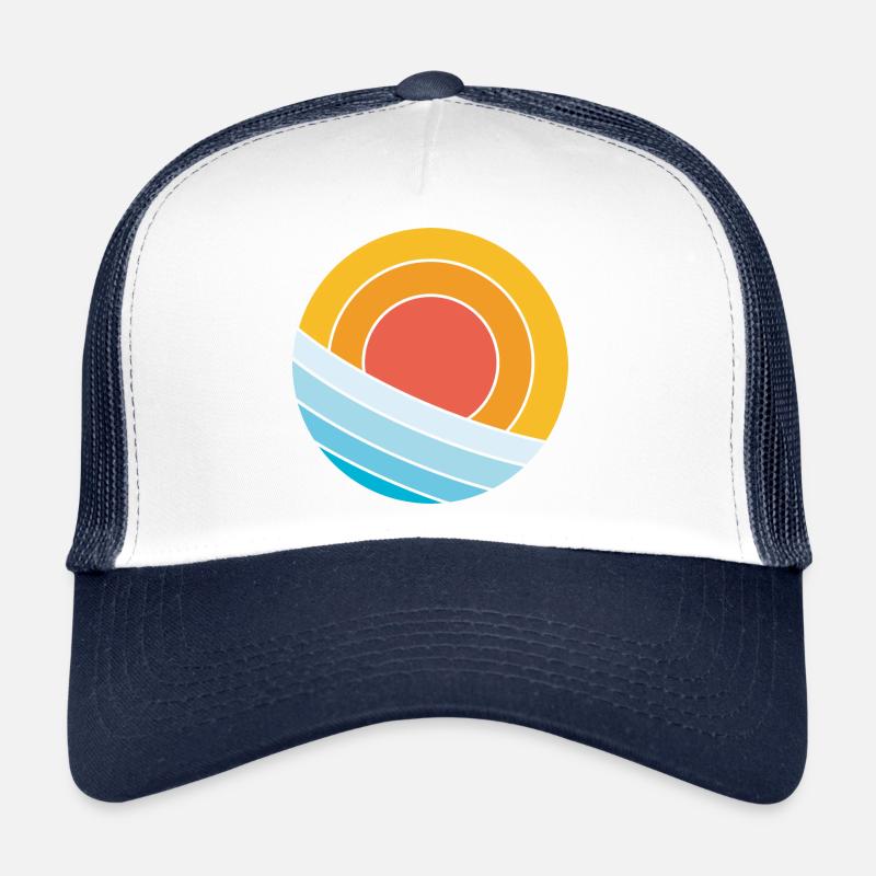 Sonne und Meer - Trucker Cap - Weiß/Navy