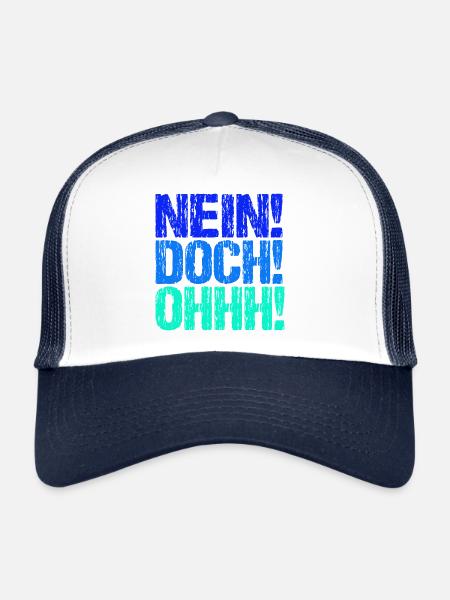 Non, ohhh - Casquette trucker  - blanc/marine - Devant