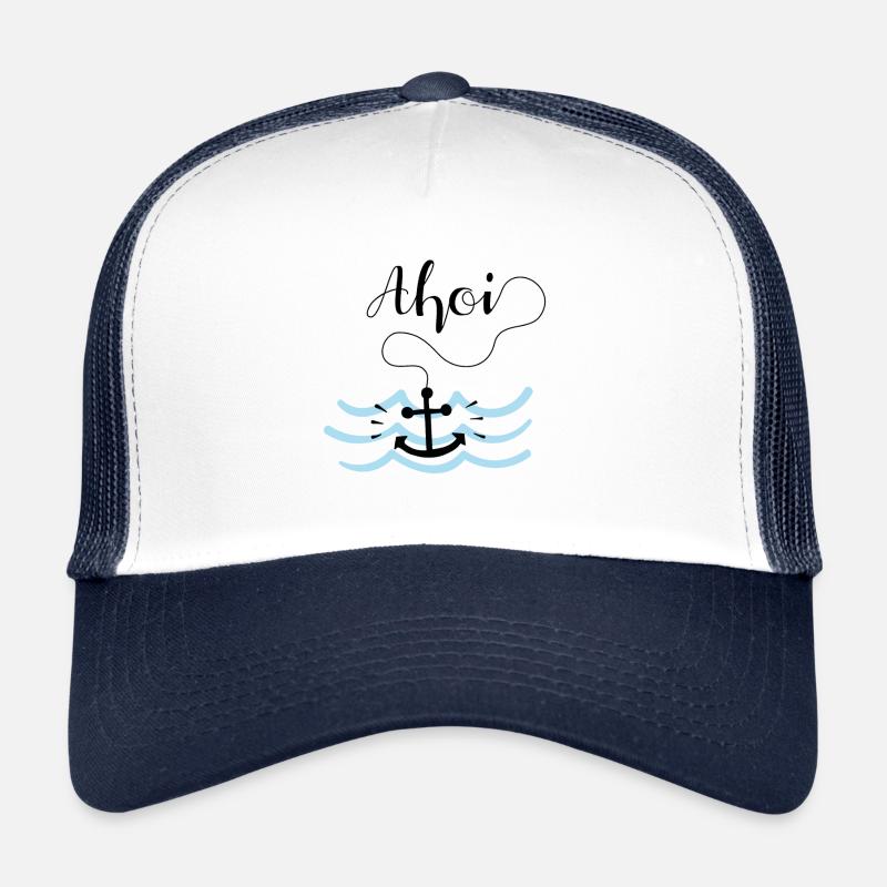 Ahoi - Trucker Cap - Weiß/Navy